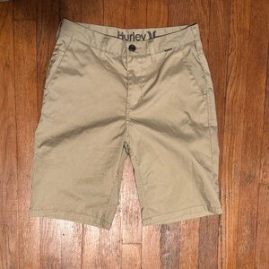 Hurley Men's Tan Flat Front Shorts